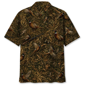 Pheasant Hunting Camo Hawaiian Shirt