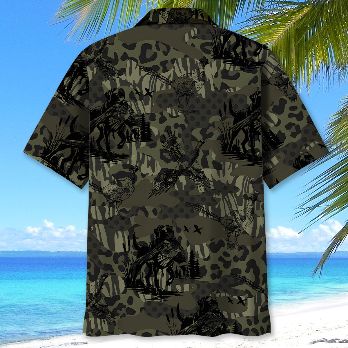 Camouflage Pheasant Hunting Hawaiian Shirt