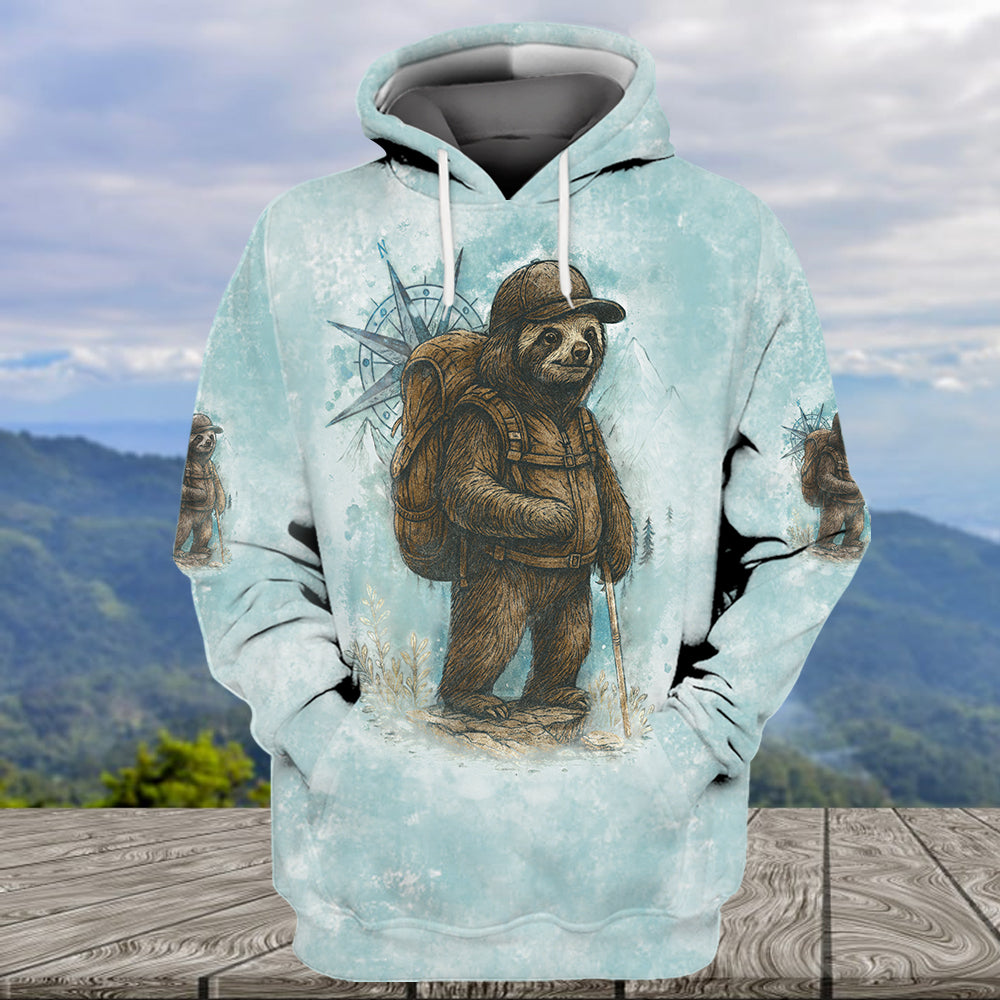 Sloth Not All Who Wander Are Lost All Over Print Shirt