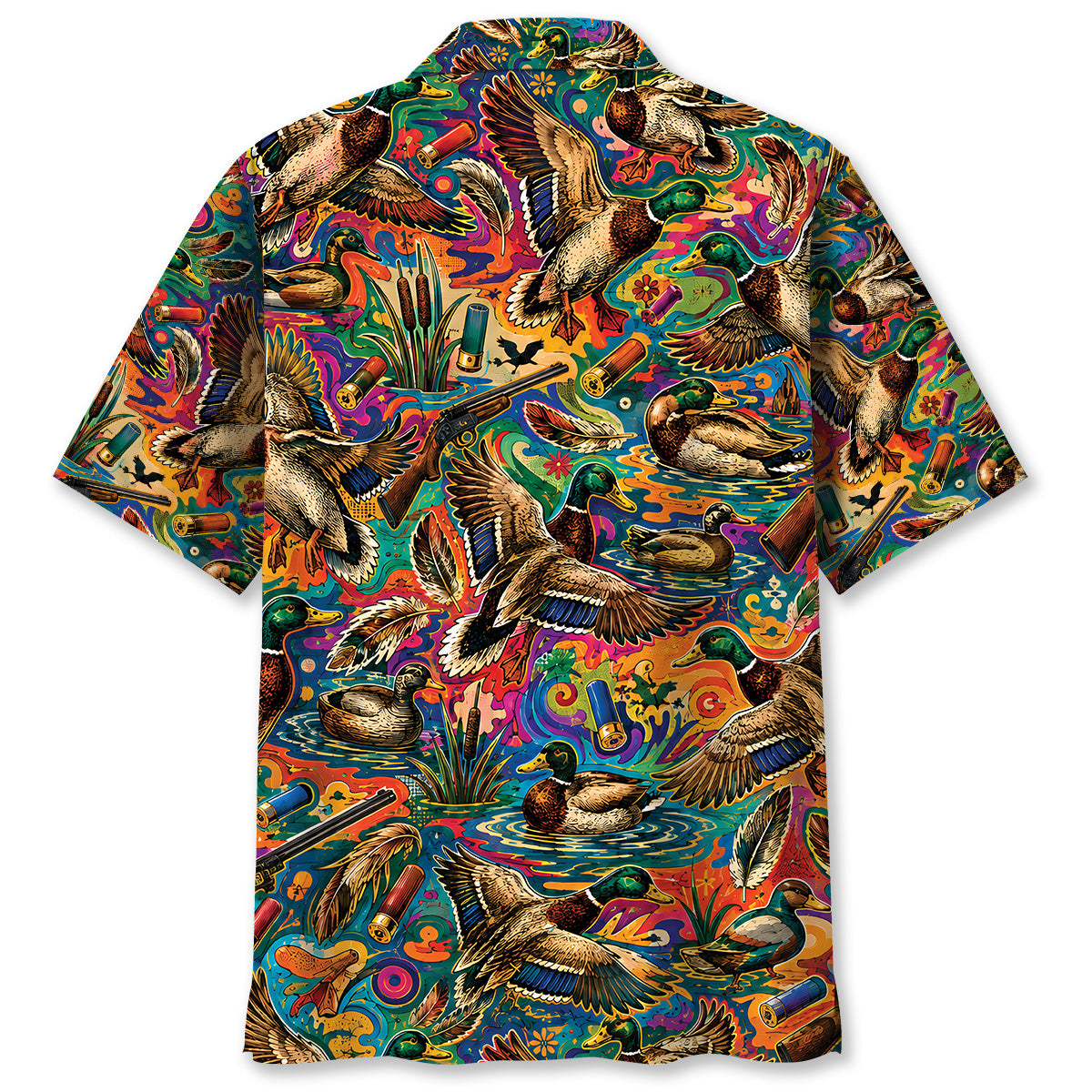 Psychedelic Duck Hunting Hawaiian Shirt