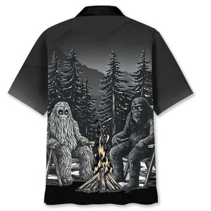 Dark Night Forest Camping Hawaiian Shirt