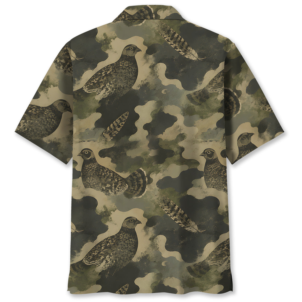 Grouse Camouflage Graphic Pattern Hawaiian Shirt