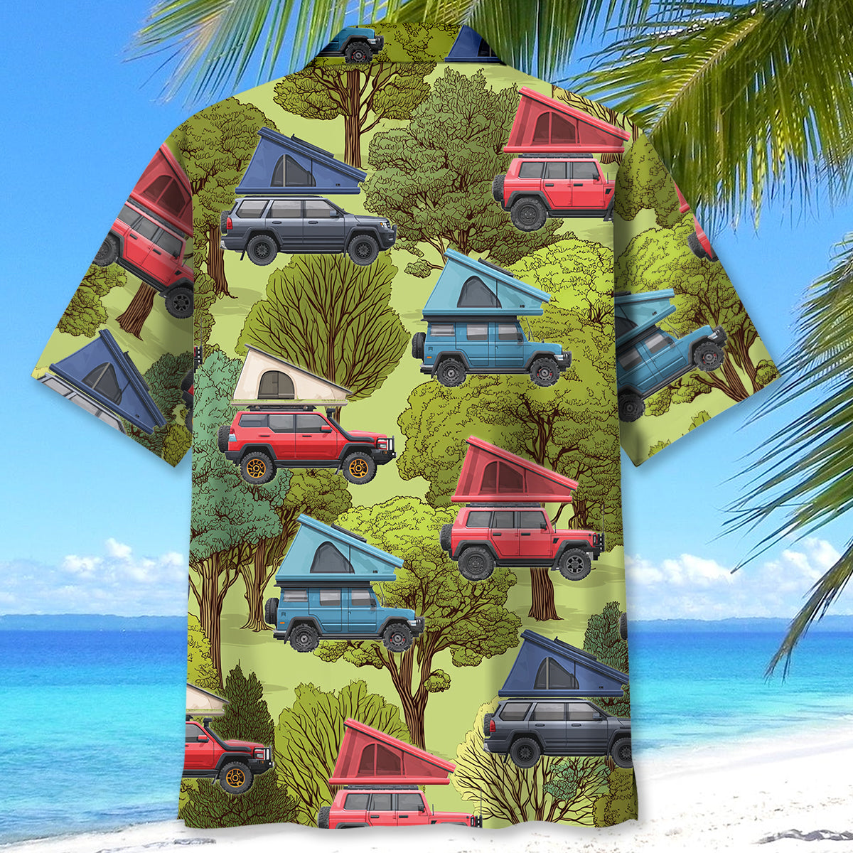 Funny Pop-Up Camper Car Hawaiian Shirt