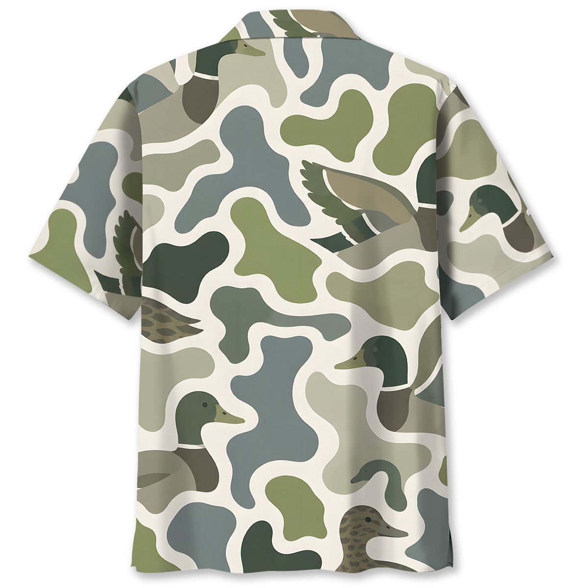 Mallard Ducks Camouflage Hunting Funny Pattern Hawaiian Shirt