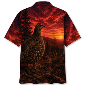 Grouse Hunting Burnt Sky Hawaiian Shirt