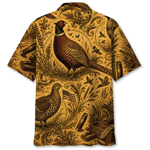 Upland Bird Hunting Legend Vintage Art Hawaiian Shirt