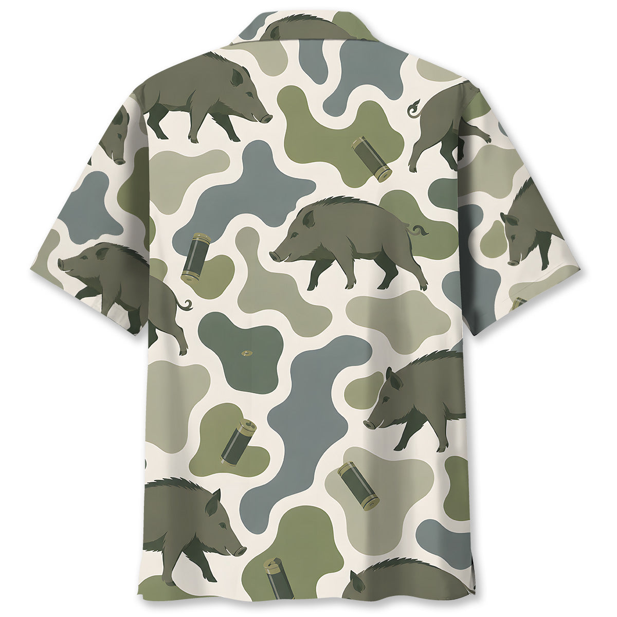 Hog Camouflage Hunting Funny Pattern Hawaiian Shirt