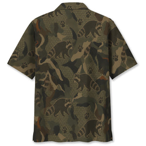 Raccoon Hunting Hawaiian Shirt