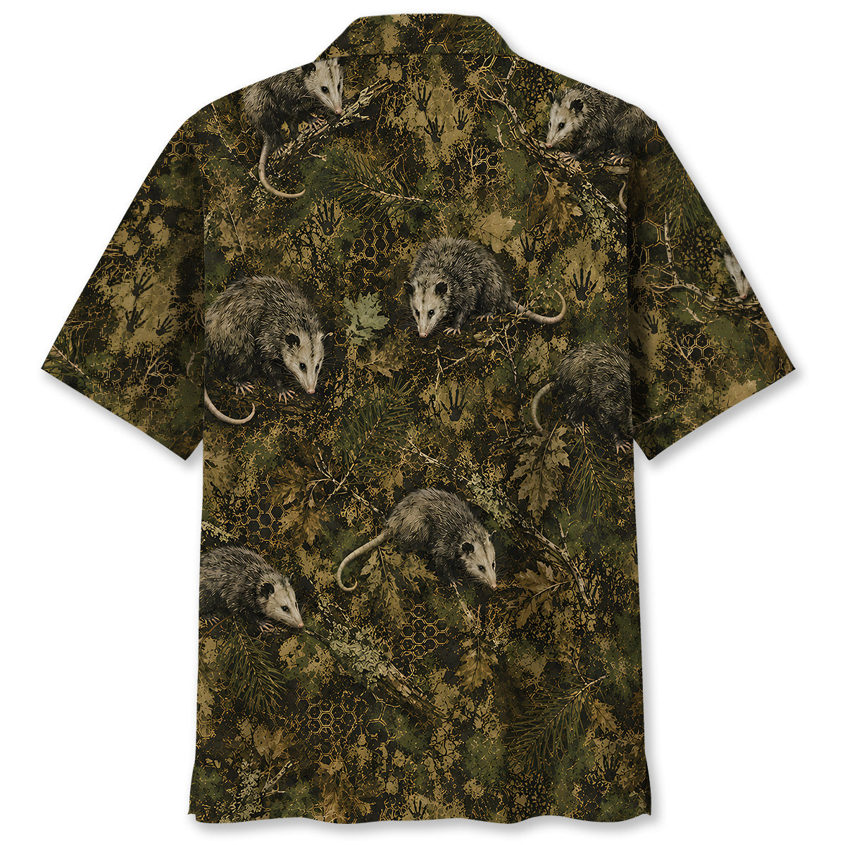 Opossum Hex Camo Hawaiian Shirt