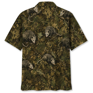Opossum Hex Camo Hawaiian Shirt