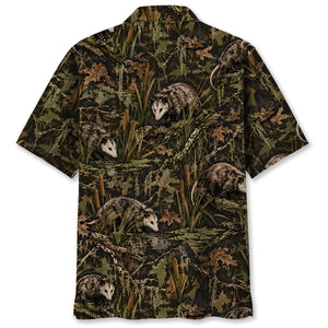 Opossum Swamp Camouflage Pattern Hawaiian Shirt