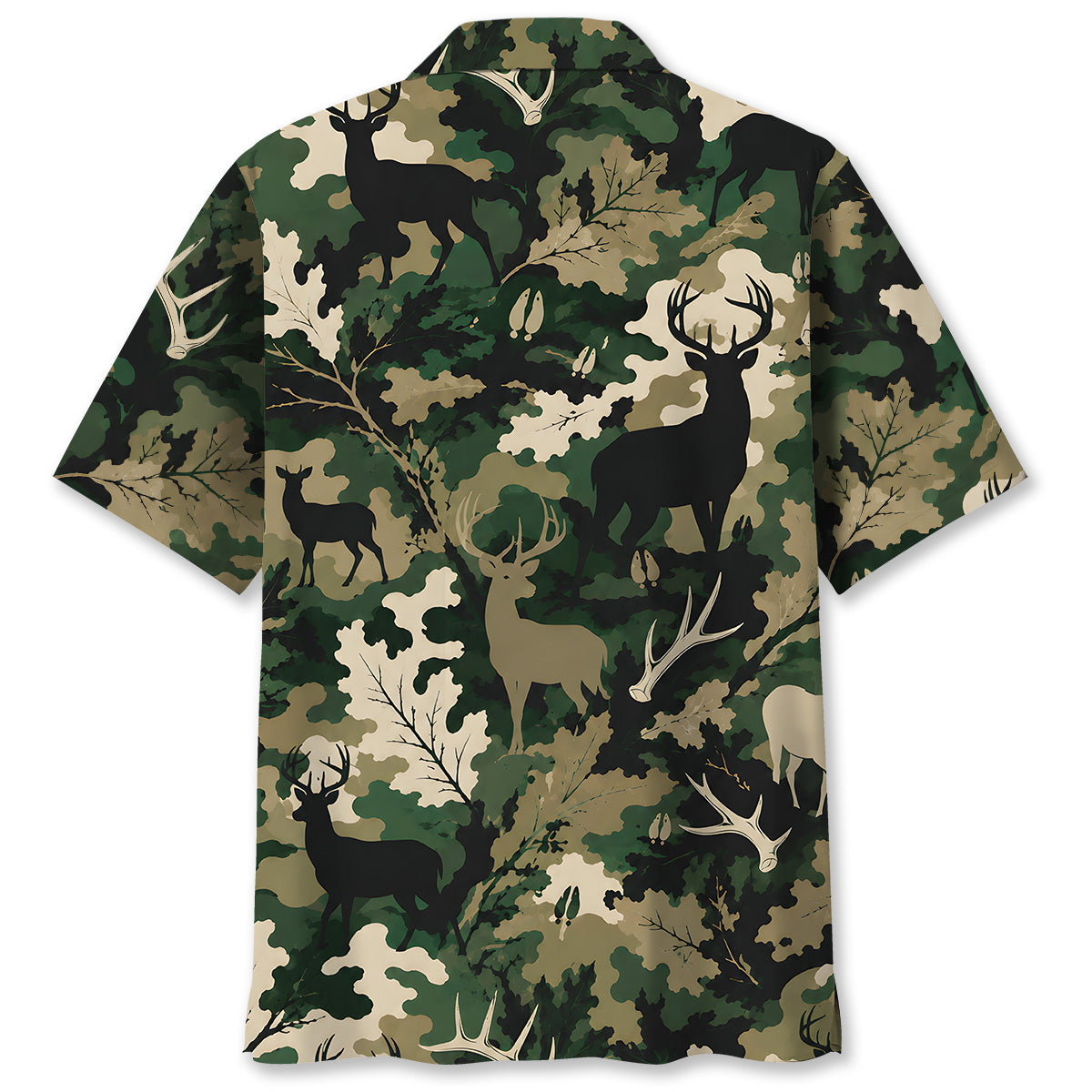 Woodland Deer Camo Hawaiian Shirt