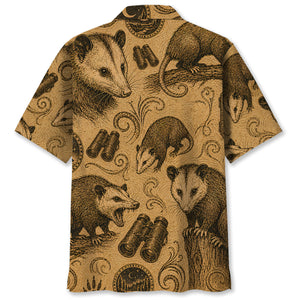 Opossum Hunting Vintage Artwork Hawaiian Shirt