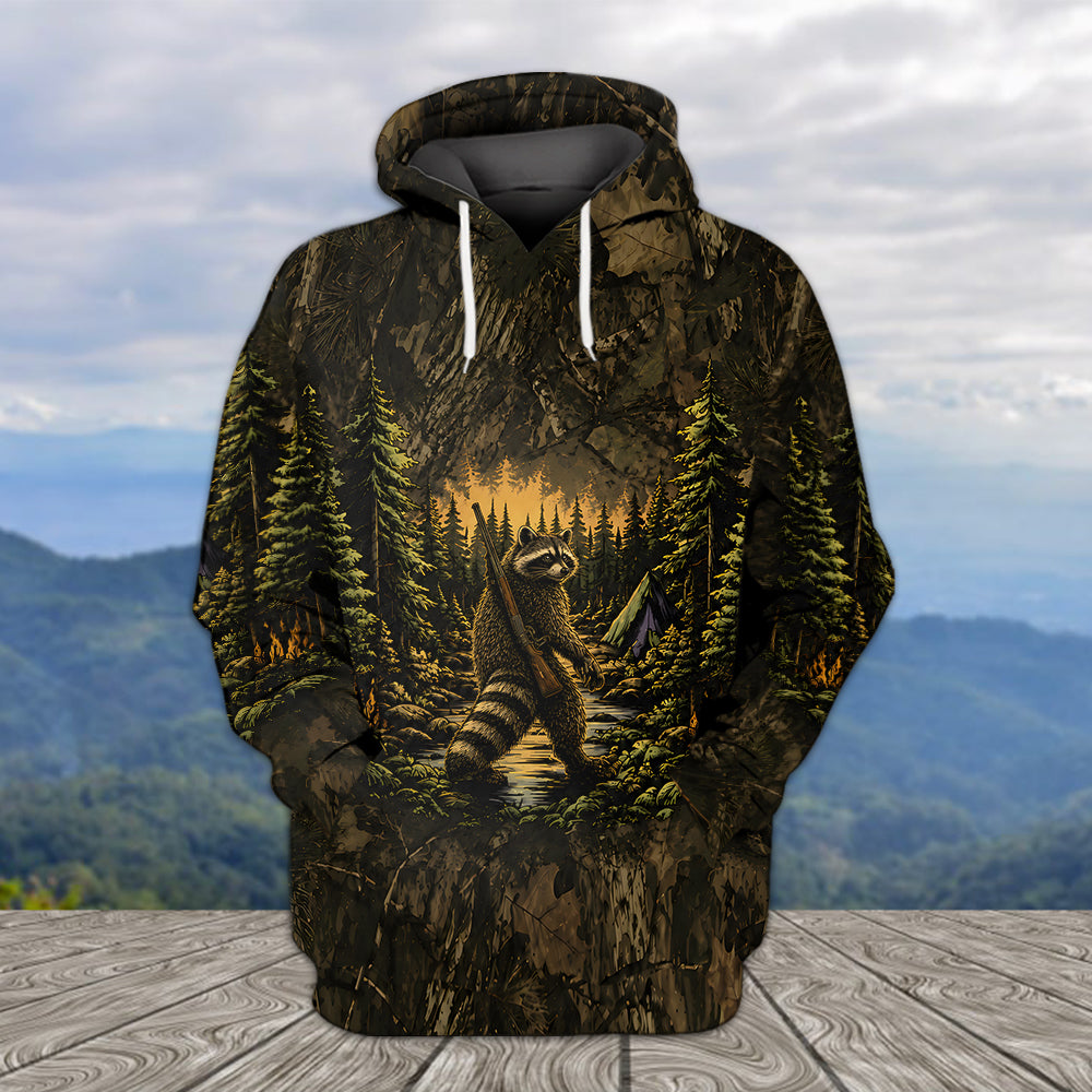 Raccoon Camouflage Hunting All Over Print