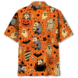 Funny Opossum Halloween Hawaiian Shirt