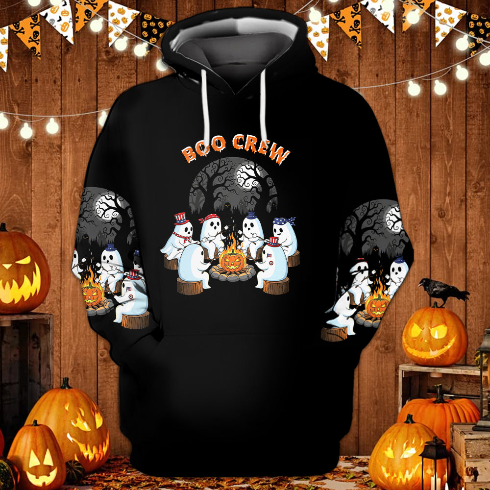 Boo Crew Camping All Over Print Shirt