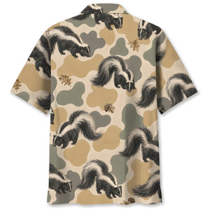 Skunk Camouflage Hawaiian Shirt