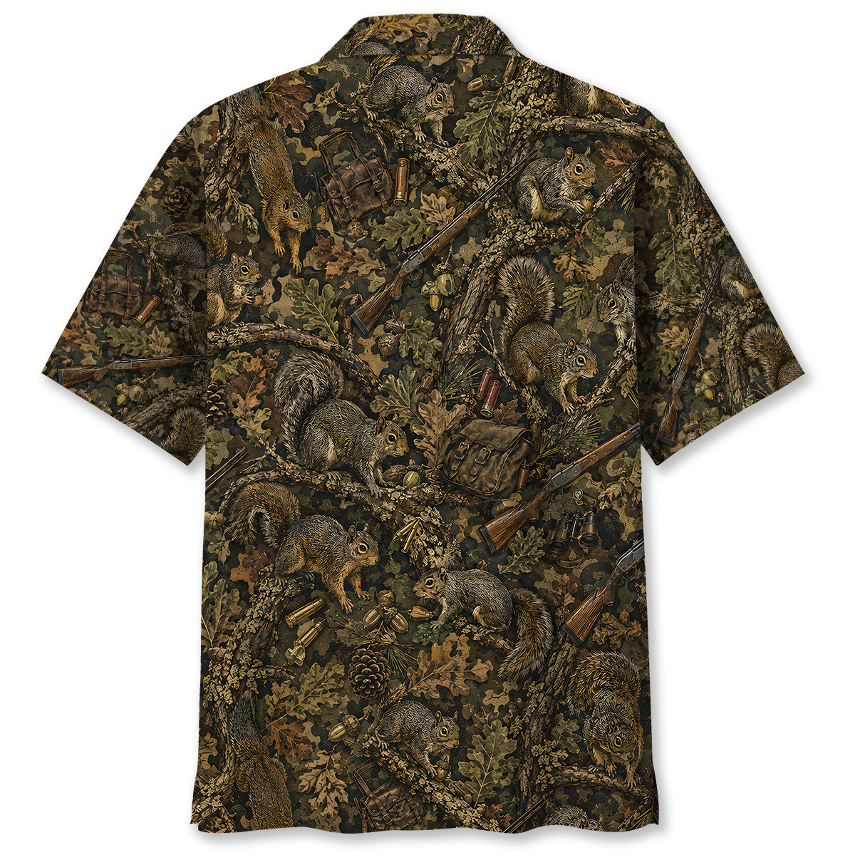 Vintage Squirrel Hunting Hawaiian Shirt
