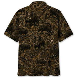 Vintage Hog Hunting Hawaiian Shirt