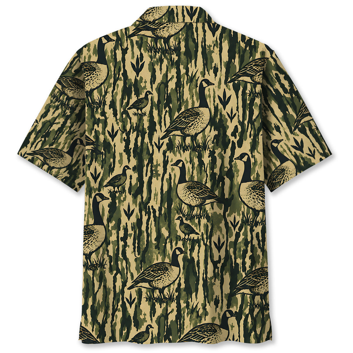 Goose Stripe Camouflage Hawaiian Shirt