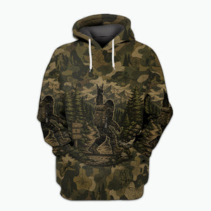 Bigfoot Camouflage Hiking All Over Print Shirt