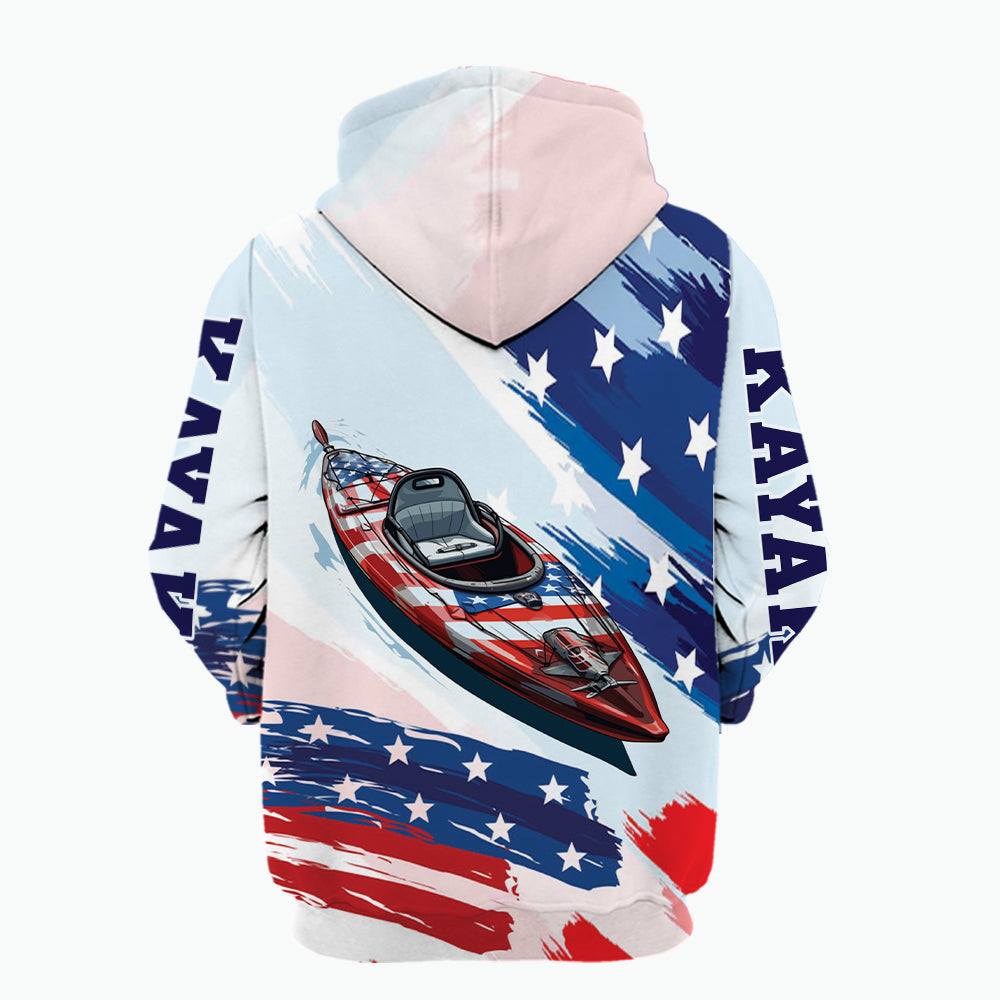 Custom Name Kayaking America All Over Print Shirt
