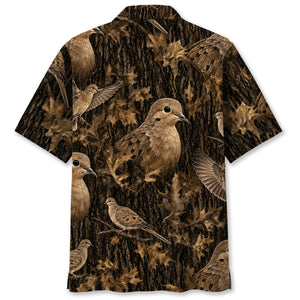 Vintage Wild Dove Art Camo Hawaiian Shirt