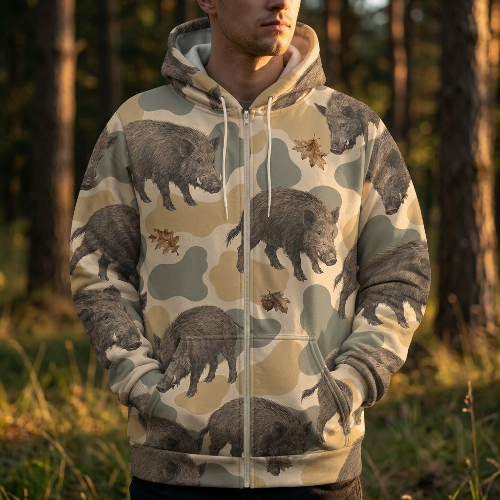 Feral Hog Camouflage All Over Print Shirt