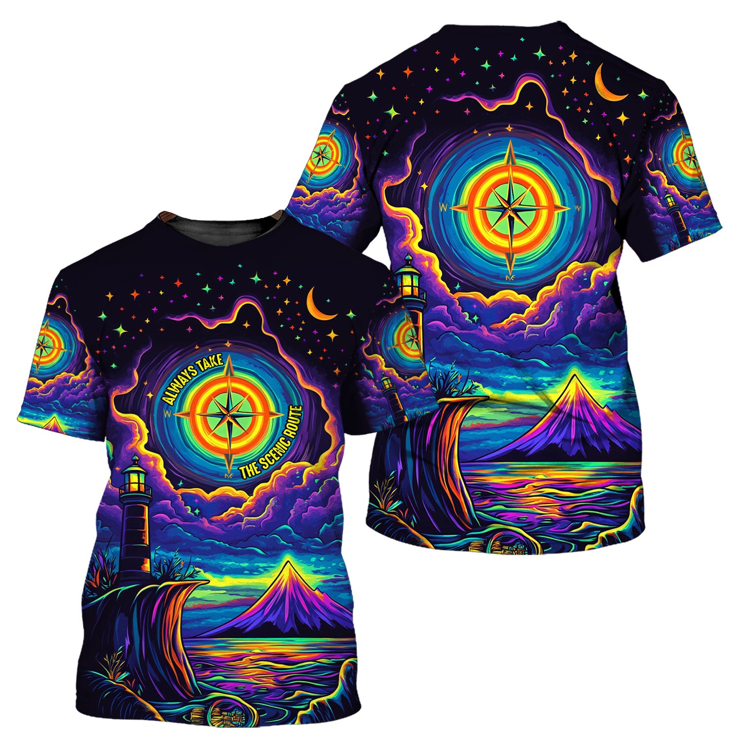 Always Take The Scenic Route All Over Print Shirt