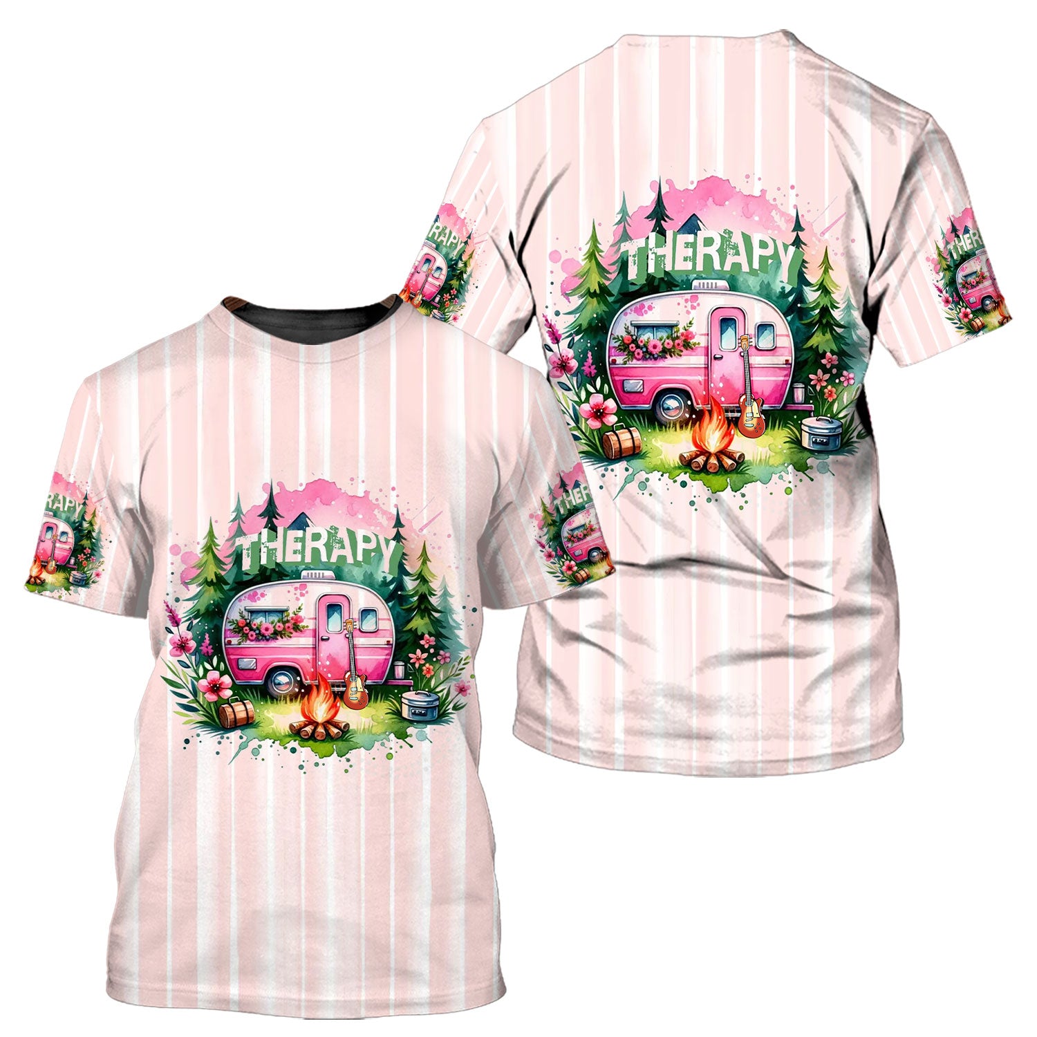 Camping Therapy All Over Print Shirt