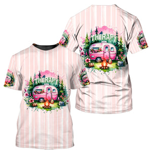 Camping Therapy All Over Print Shirt