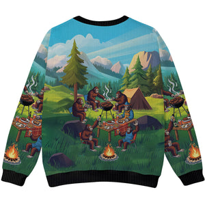 Sasquatch Family BBQs Ugly Sweater