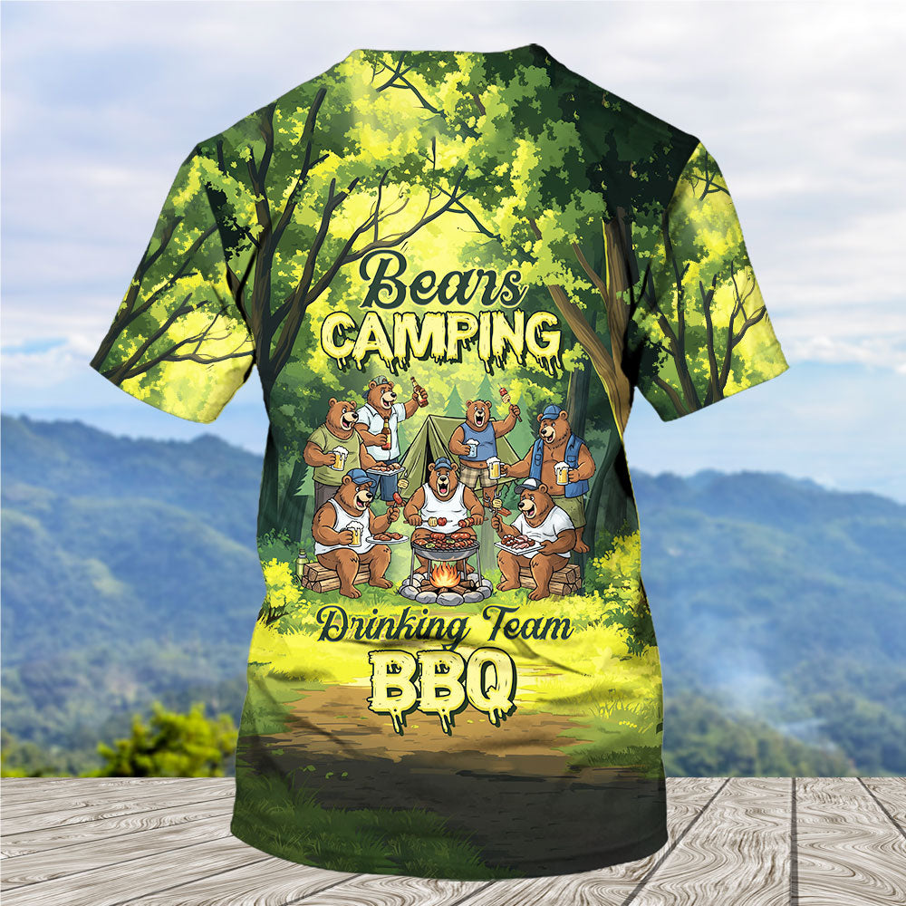 Bear Family BBQs All Over Print Shirt