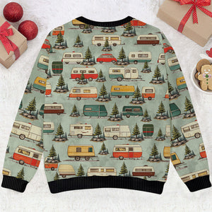Vintage Camper Car Ugly Sweater