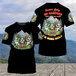 Some Girls Go Camping And Drink Too Much All Over Print Shirt