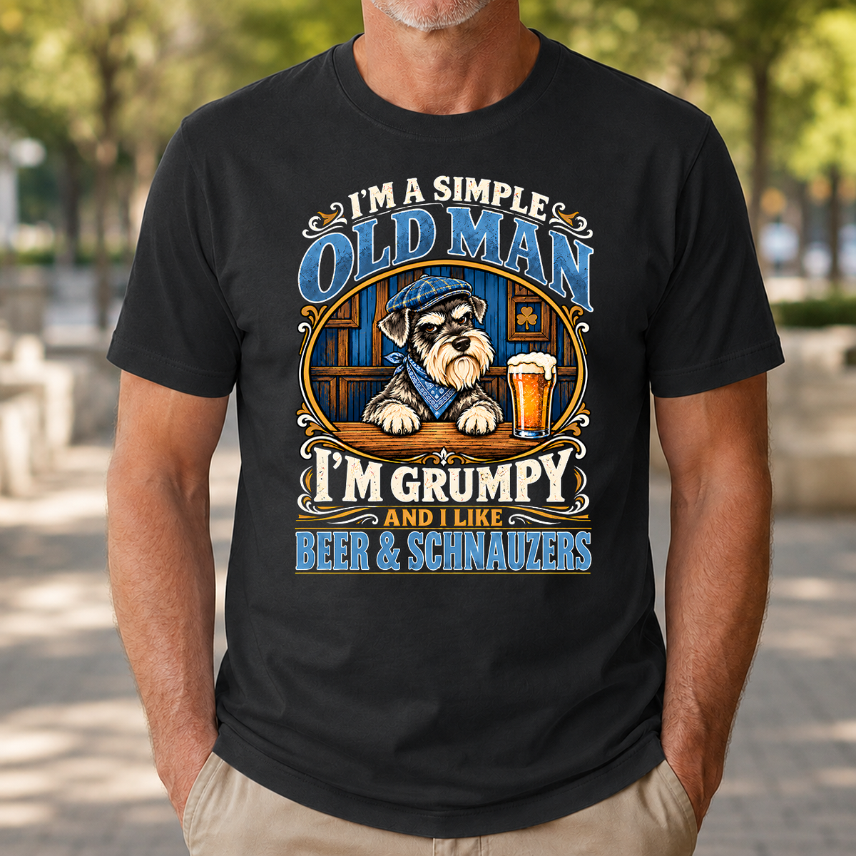 Funny I Like Beer & Schnauzers - 4-TS2D-Black