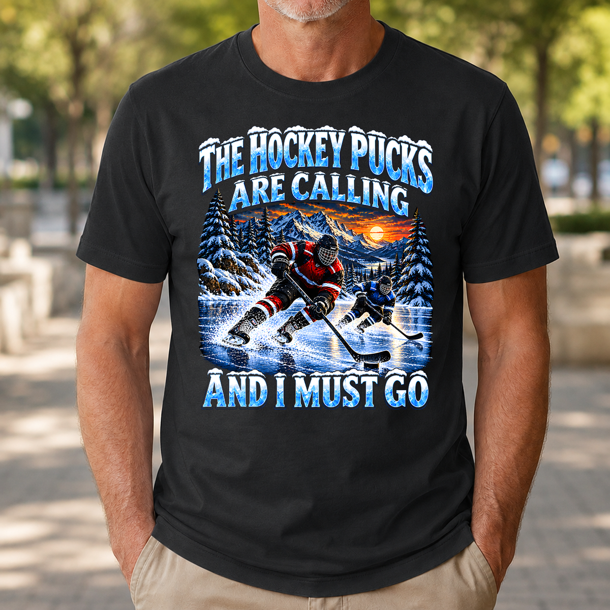 Hockey Pucks Are Calling And I Must Go - 4-TS2D-Black
