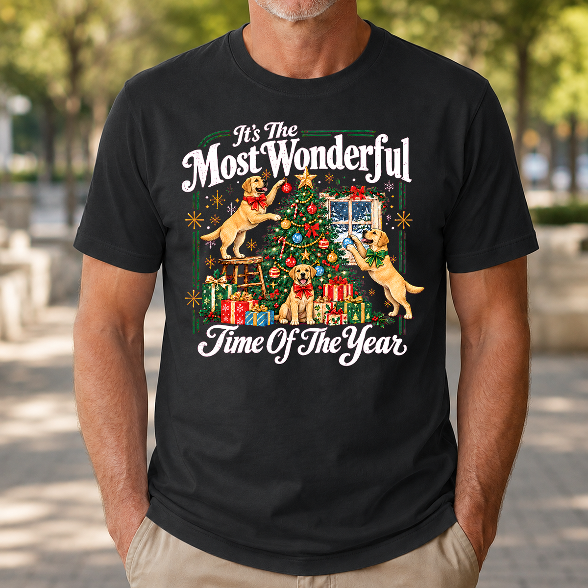 Wonderful Christmas Labrador Retriever - 4-TS2D-Black