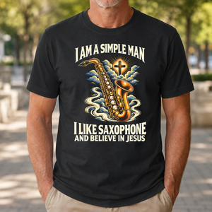 I Like Saxophone & Believe In Jesus - 4-TS2D-Black