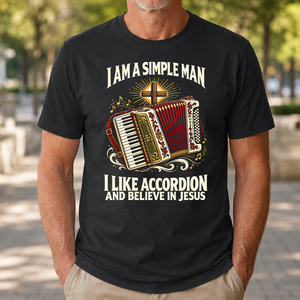 I Like Accordion & Believe In Jesus - 4-TS2D-Black