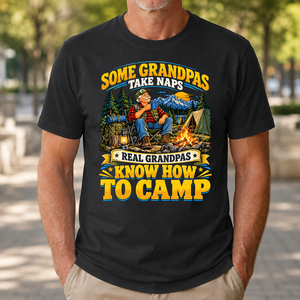 Real Grandpas Know How To Camp - 4-TS2D-Black