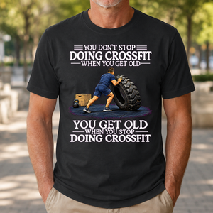 Old Man Don't Stop CrossFit - 4-TS2D-Black