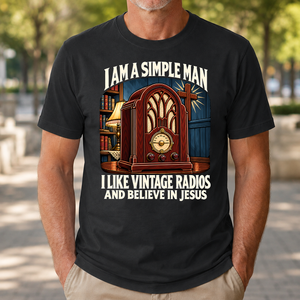 I Like Vintage Radios & Believe In Jesus - 4-TS2D-Black