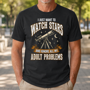 Vintage I Just Want To Watch Stars - 4-TS2D-Black