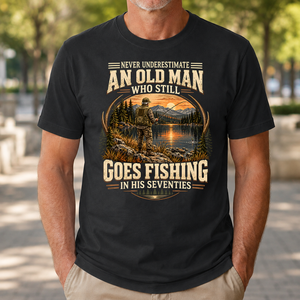 An Old Man Goes Fishing In 70s - 4-TS2D-Black