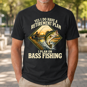 I Plan On Bass Fishing - 4-TS2D-Black