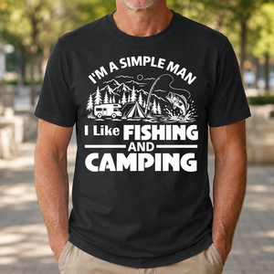 I Like Fishing And Camping - 4-TS2D-Black