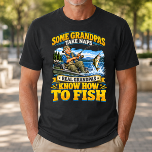 Real Grandpas Know How To Fish - 4-TS2D-Black