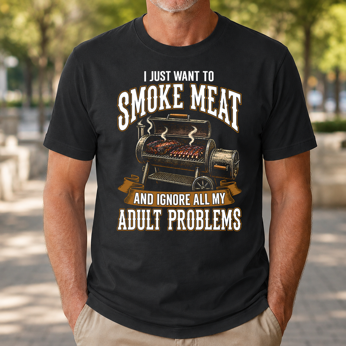 Vintage I Just Want To Smoke Meat - 4-TS2D-Black