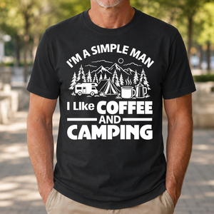 I Like Coffee And Camping - 4-TS2D-Black
